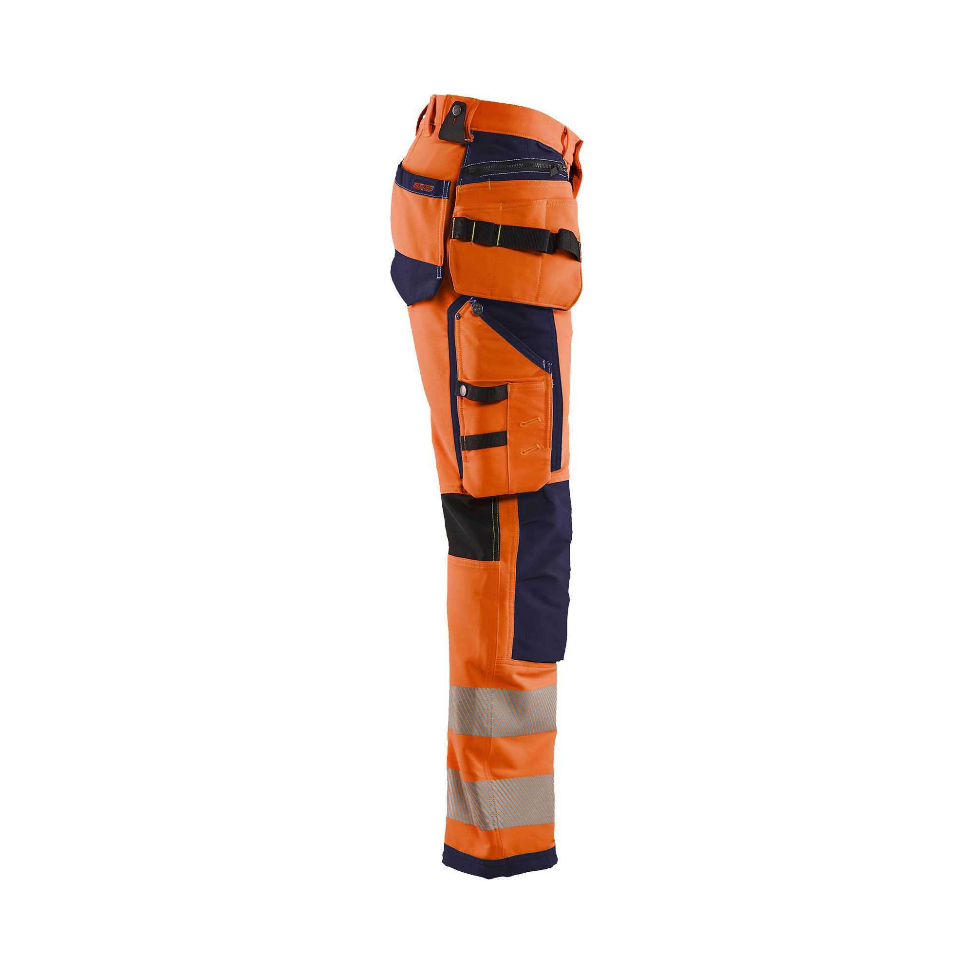 BLAKLADER 19971642 | Hi Vis trousers 4 way stretch Hi Vis Reflective Work Trousers Men - Water Repellent